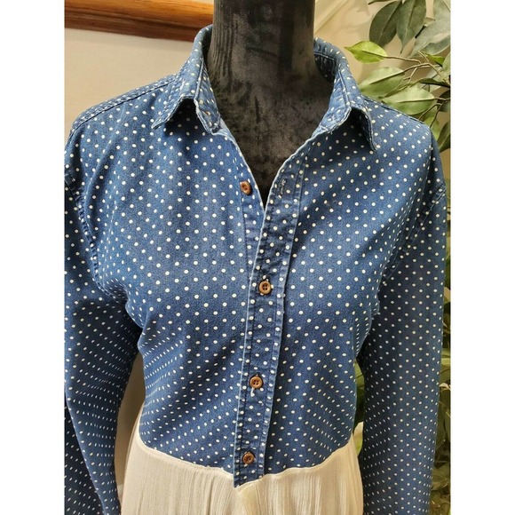 Women’s UPCYCLED REFASHIONED SHABBYCHIC BOHO Long Duster- Bust 44" - Picture 4 of 10